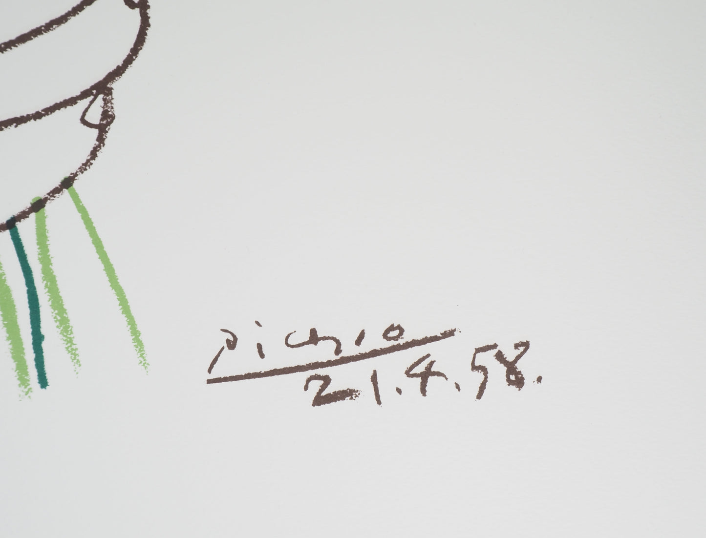 Pablo PICASSO : Le bouquet de la Paix - Lithographie signée