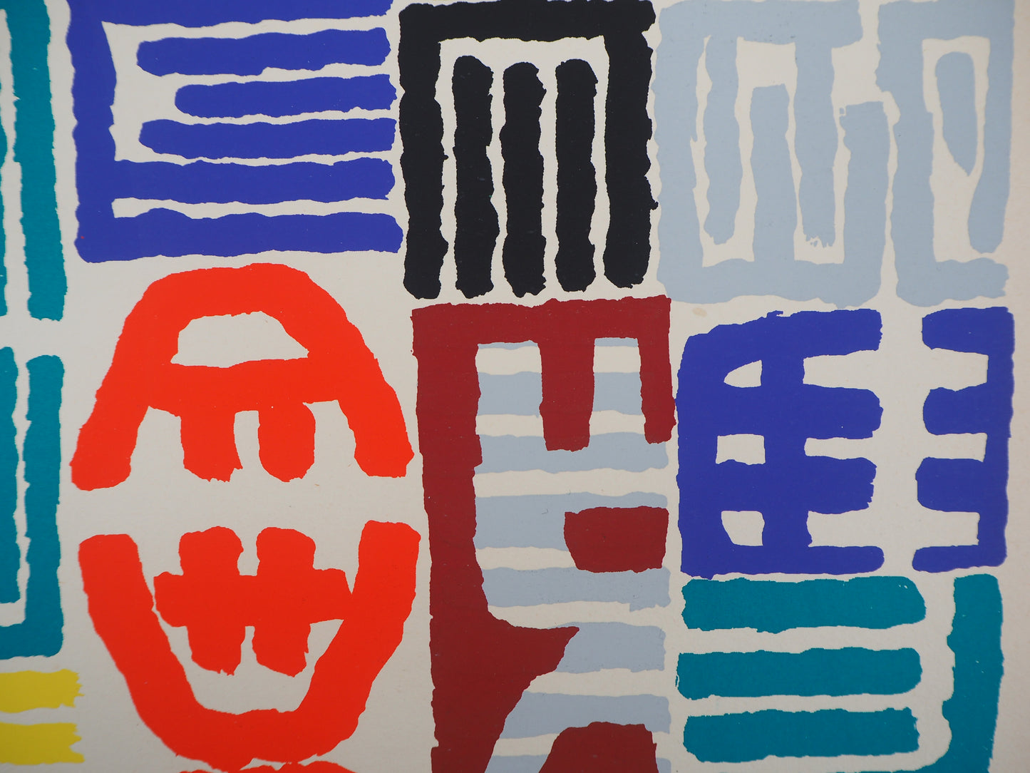 Giuseppe CAPOGROSSI : Composition - Pochoir original
