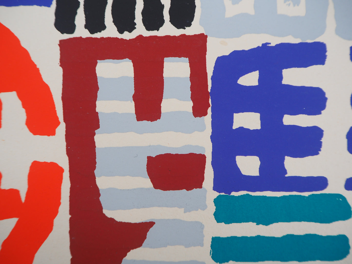 Giuseppe CAPOGROSSI : Composition - Pochoir original