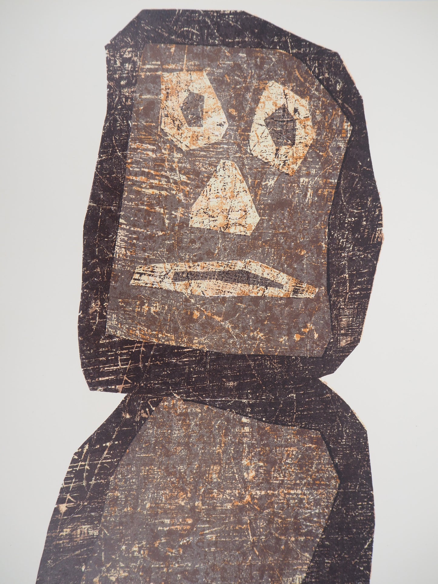 Jean DUBUFFET : Totem Moaï - Lithographie signée