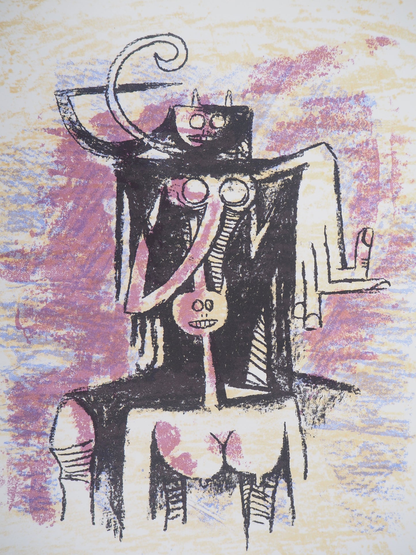 Wifredo LAM : Esprits Primals - Lithographie originale