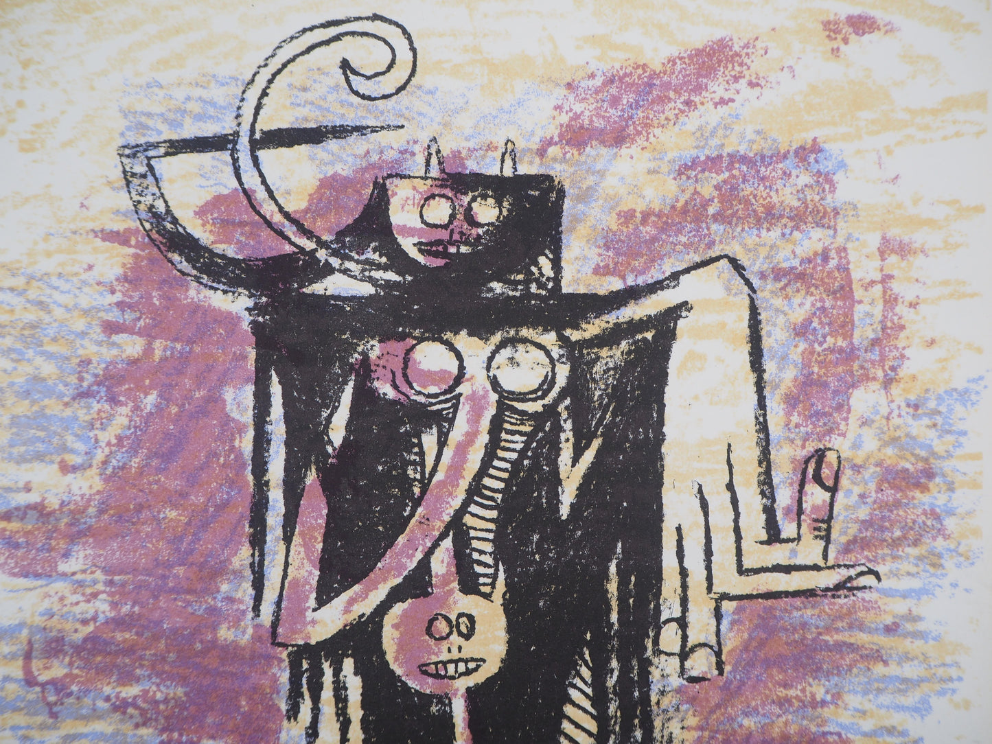 Wifredo LAM : Esprits Primals - Lithographie originale