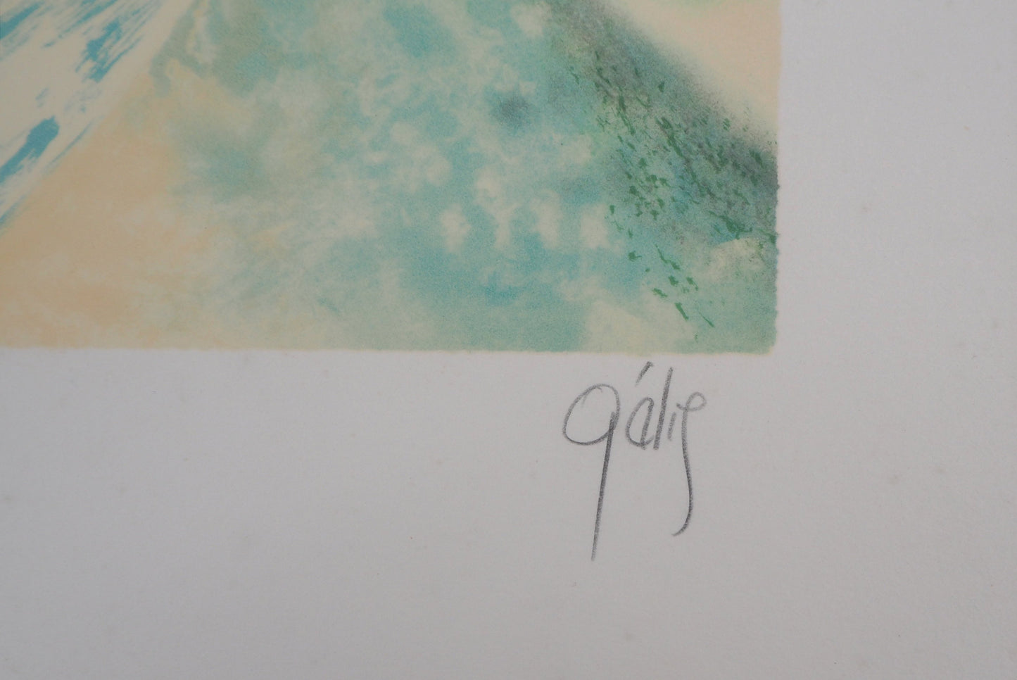 Daniel GELIS : Bateau en haute mer - Lithographie originale signée