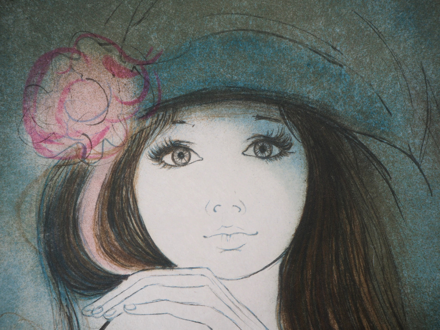 Bernard CHAROY : Sophie au ruban - Lithographie originale signée