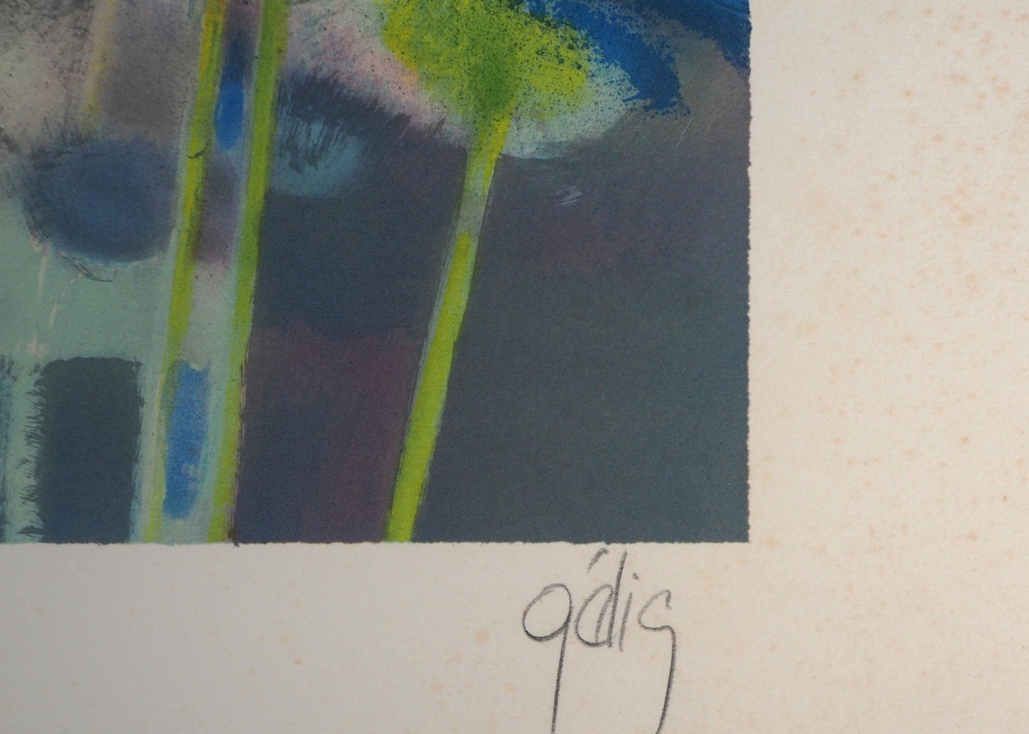 Daniel GELIS : Village en bord de mer - Lithographie originale signée