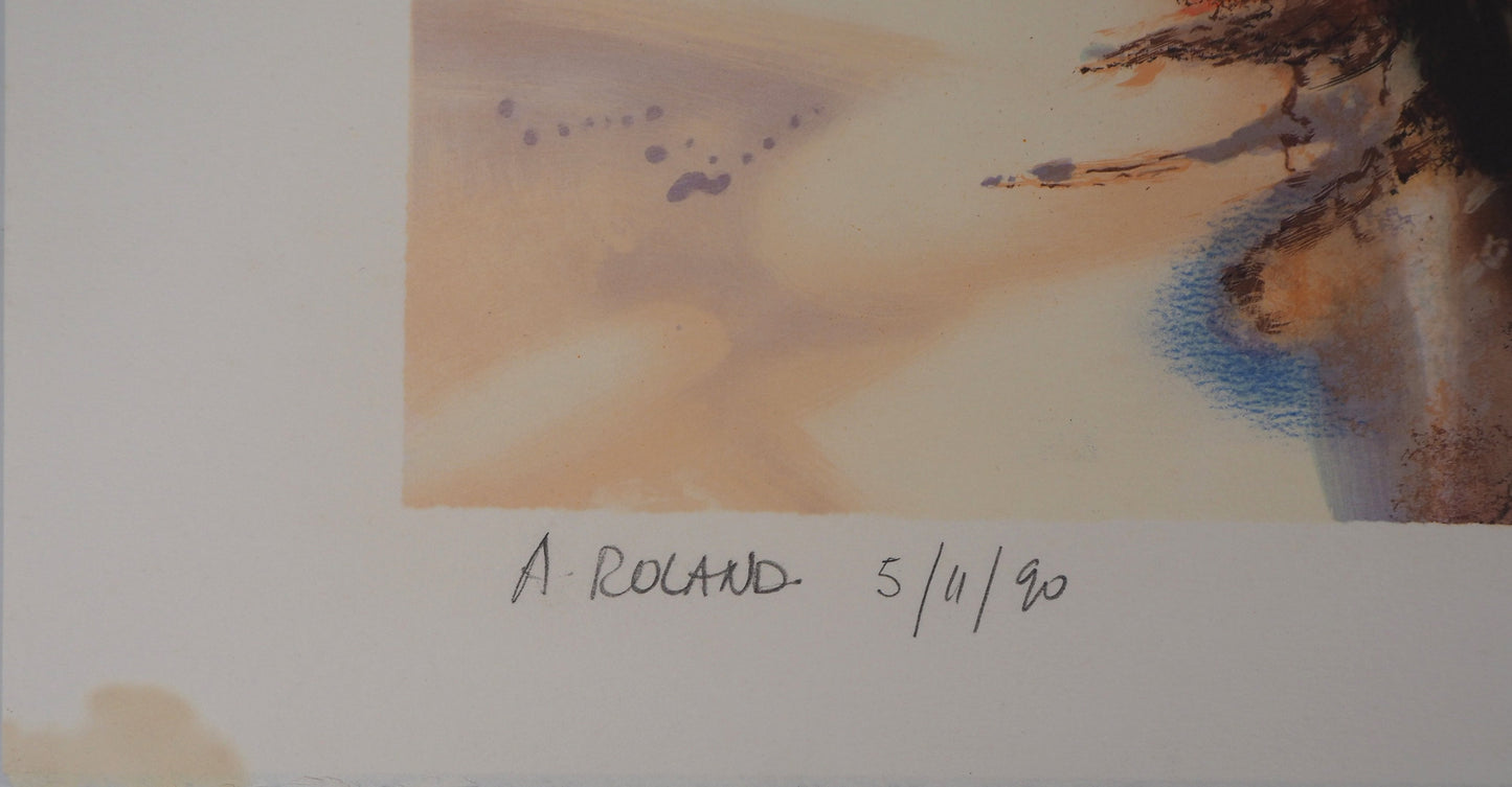 Daniel GELIS : Paysage de Provence - Lithographie signée et dédicacée