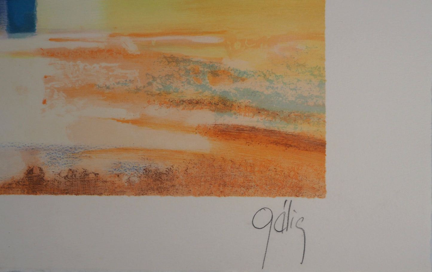 Daniel GELIS : Paysage de Provence - Lithographie signée et dédicacée