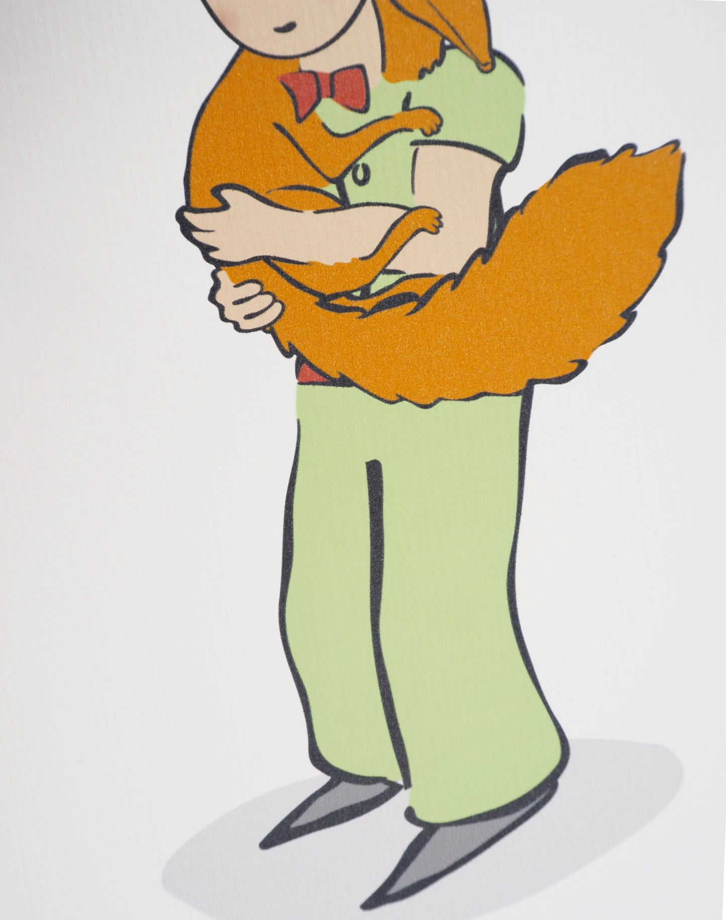 Antoine DE SAINT EXUPERY : Le Petit Prince câline le Renard - Lithographie