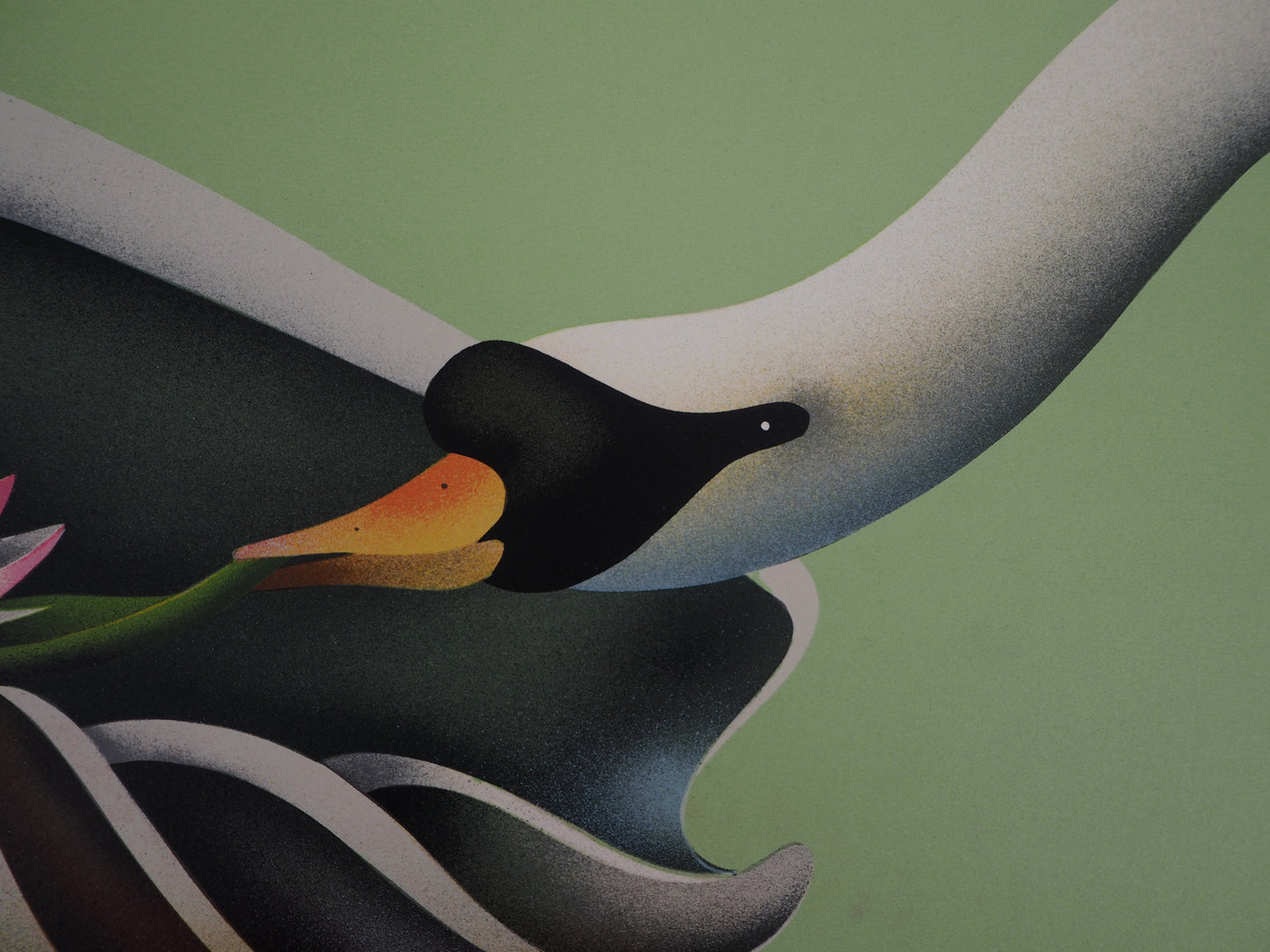 Jean Paul DONADINI : Le cygne et le coquillage - Lithographie Originale Signée
