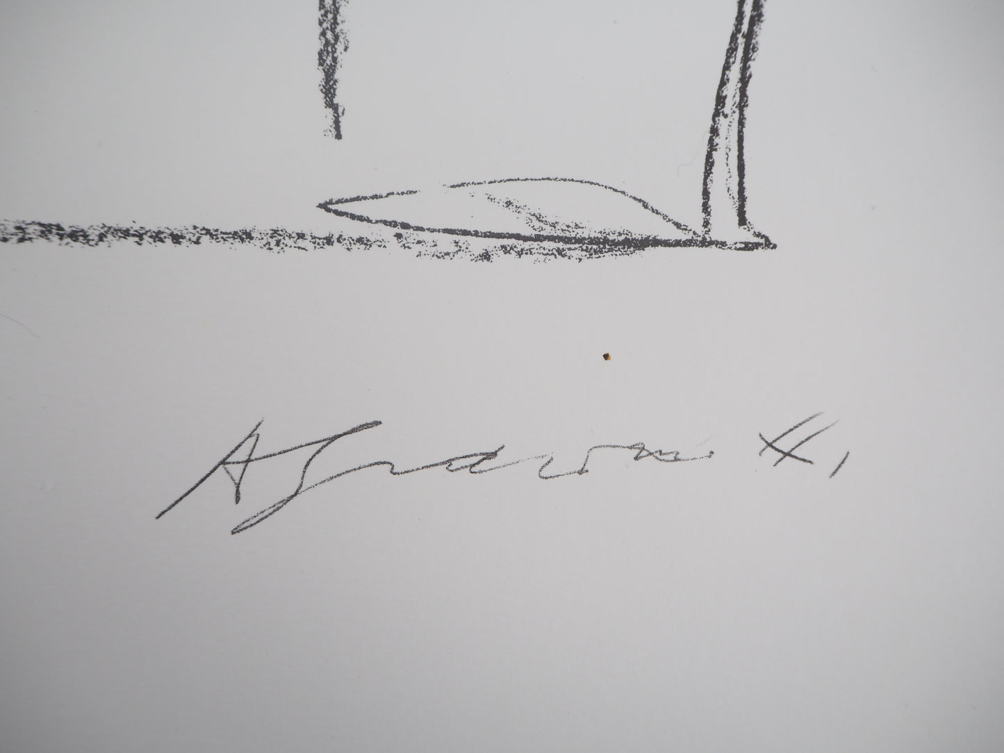 Alberto GIACOMETTI : Buste à l’atelier - Lithographie signée