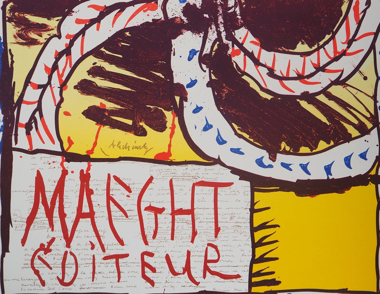 Pierre ALECHINSKY : Exposition 1982 - Lithographie signée