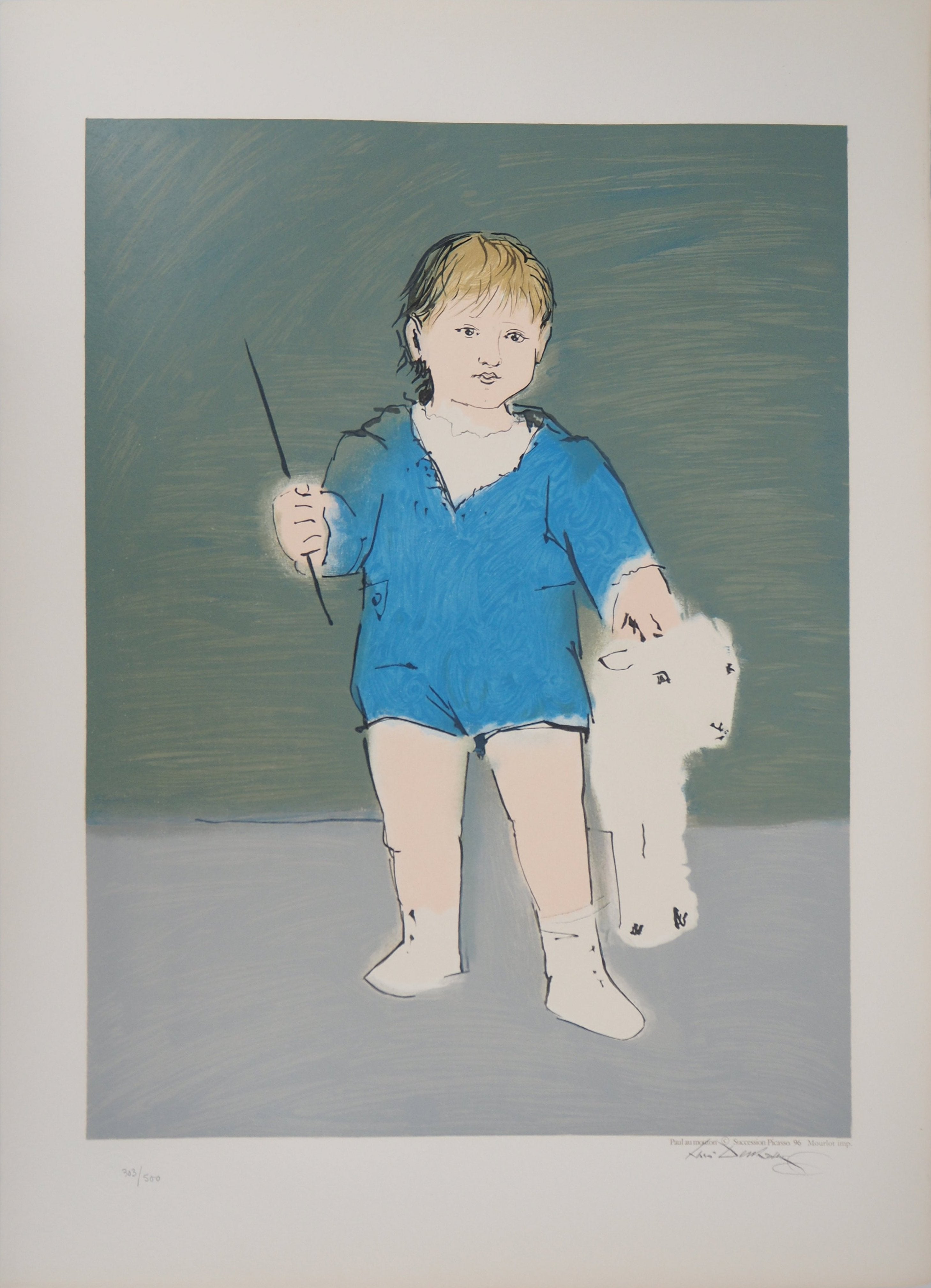 Pablo PICASSO : Enfant et agneau (Petit Paul Picasso