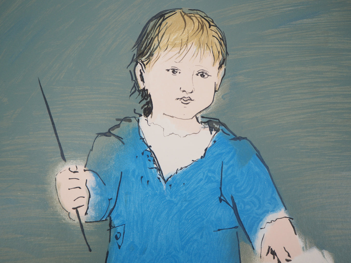 Pablo PICASSO : Enfant et agneau (Petit Paul Picasso) - Lithographie