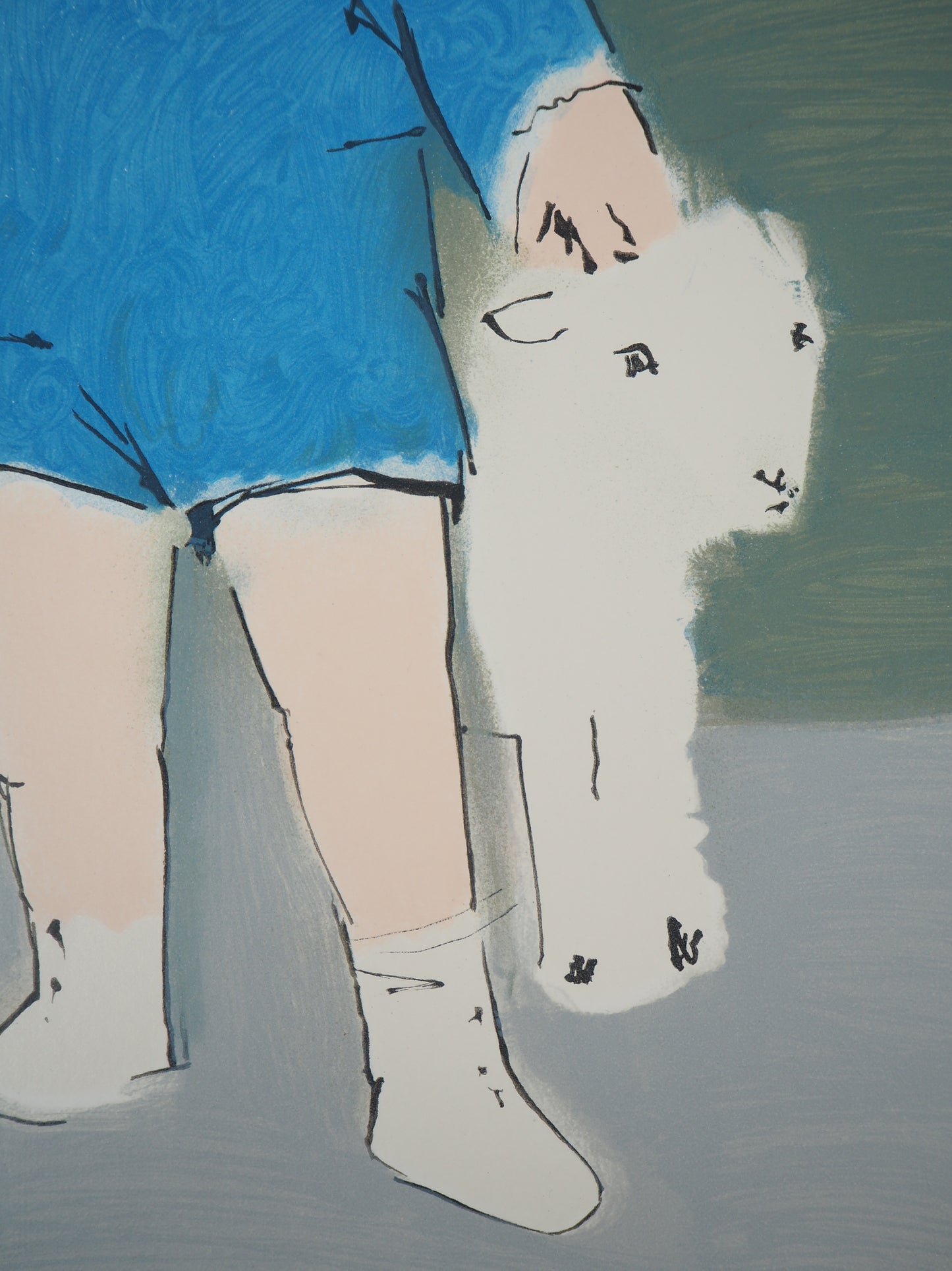 Pablo PICASSO : Enfant et agneau (Petit Paul Picasso) - Lithographie