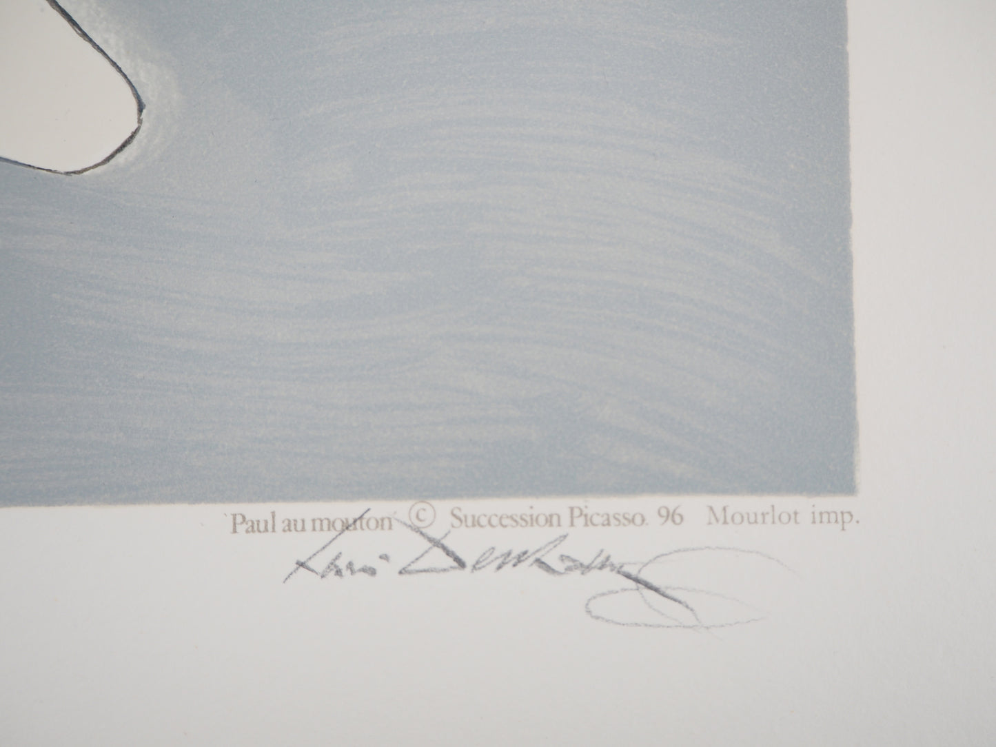 Pablo PICASSO : Enfant et agneau (Petit Paul Picasso) - Lithographie