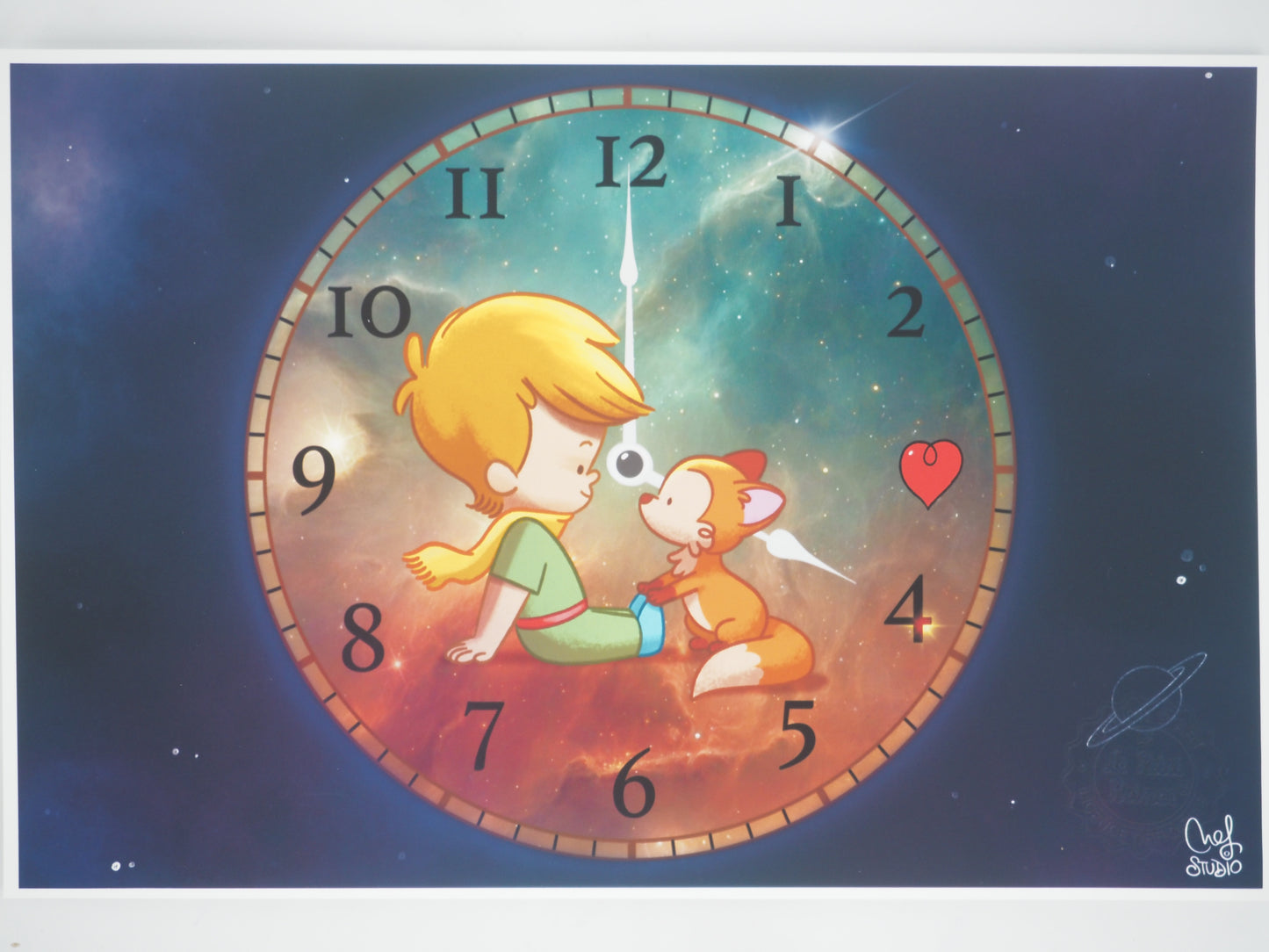 Antoine DE SAINT EXUPERY / Jordi NEF : L'horloge du Petit Prince - Lithographie