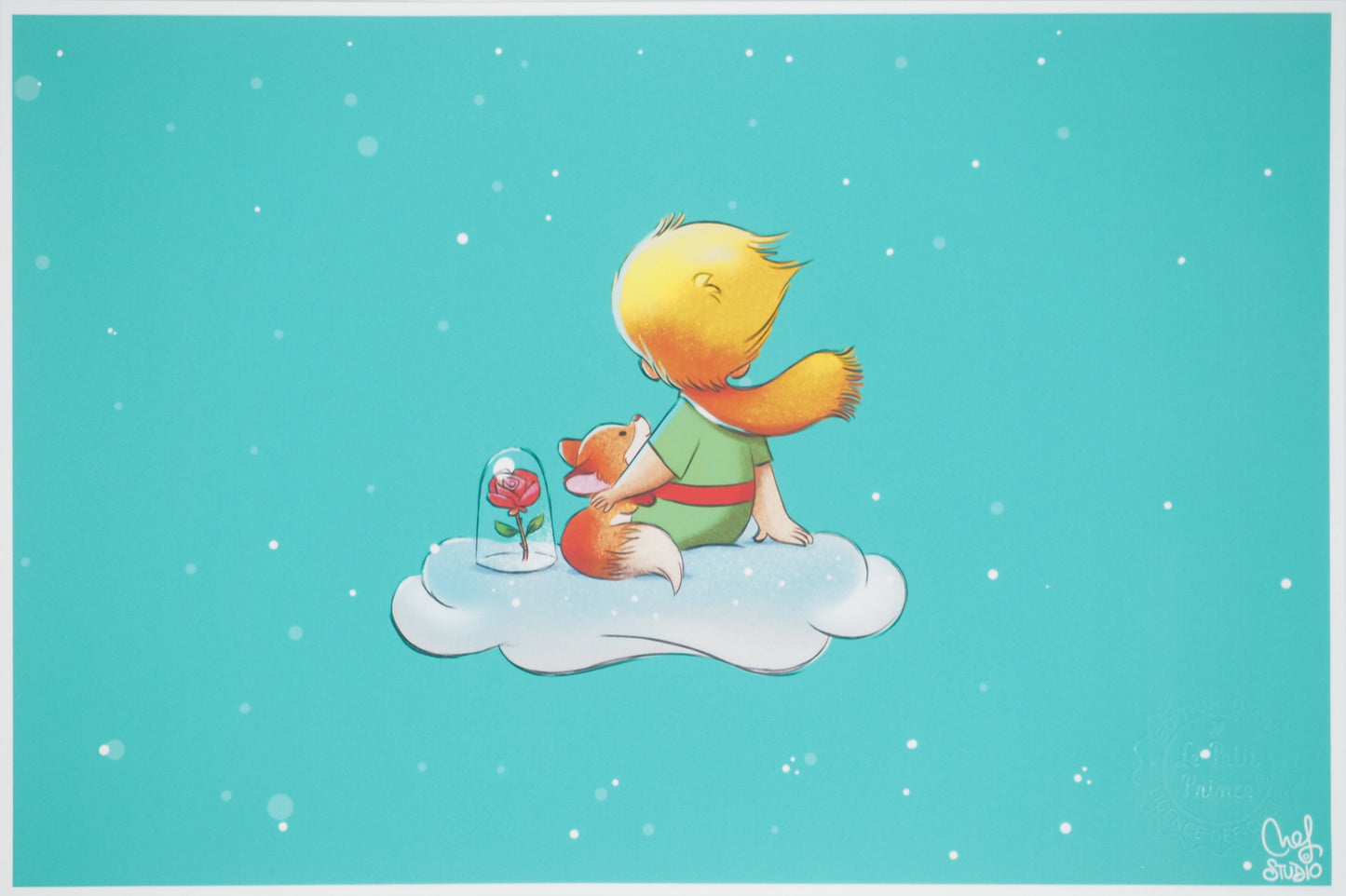 Antoine DE SAINT EXUPERY / Jordi NEF : Le Petit Prince et le renard - Lithographie