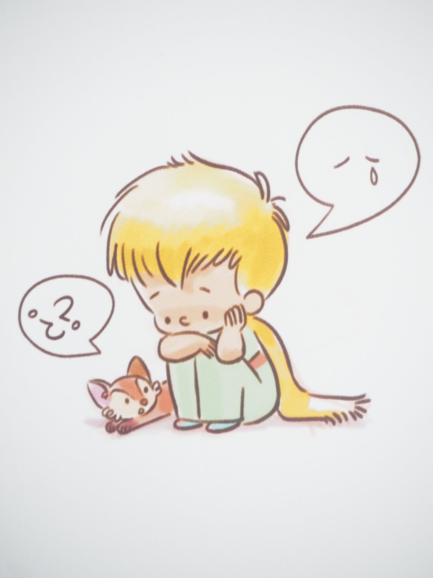 Antoine DE SAINT EXUPERY / Jordi NEF : Le Petit Prince et son ami le renard - Lithographie