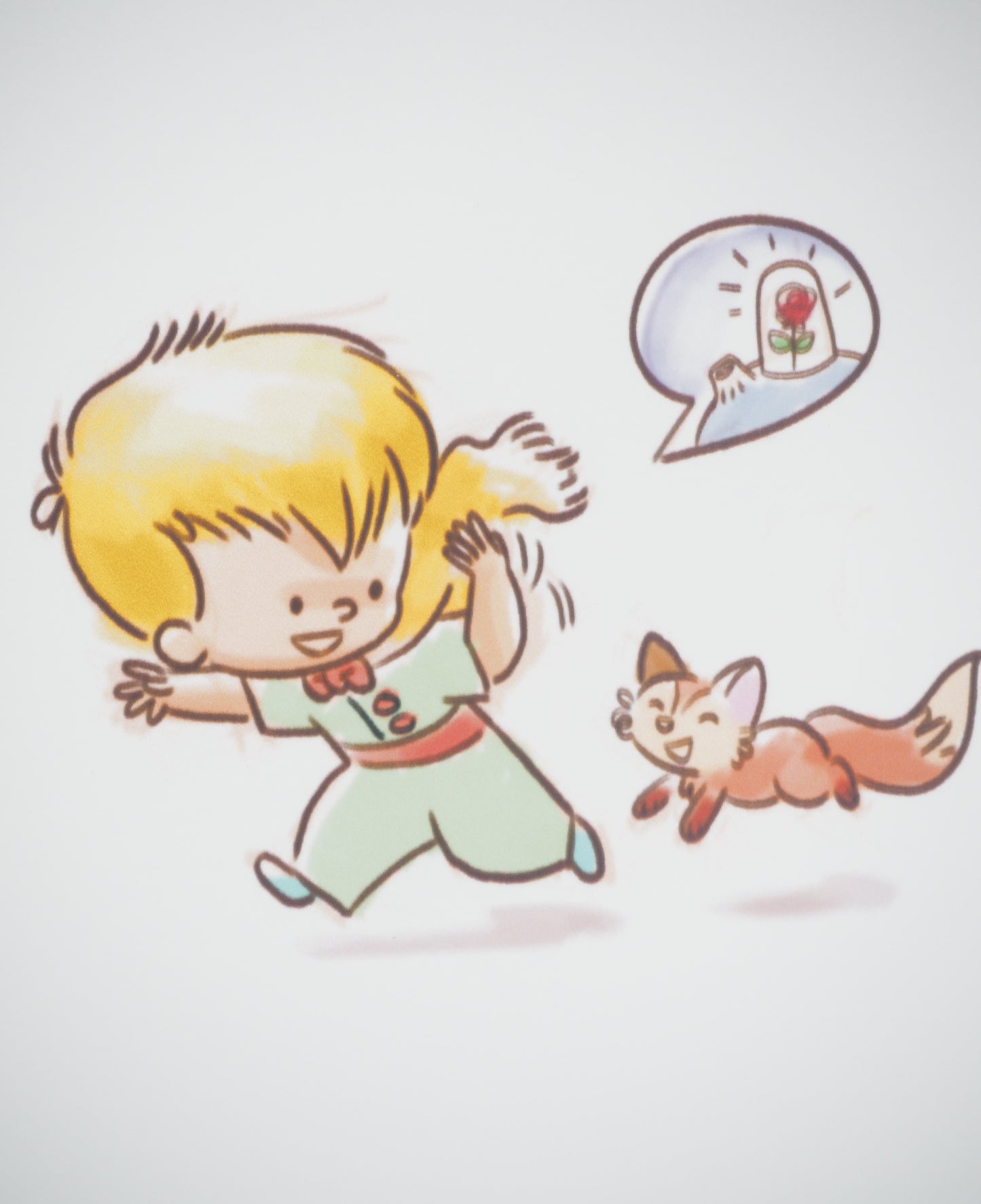 Antoine DE SAINT EXUPERY / Jordi NEF : Le Petit Prince et son ami le renard - Lithographie
