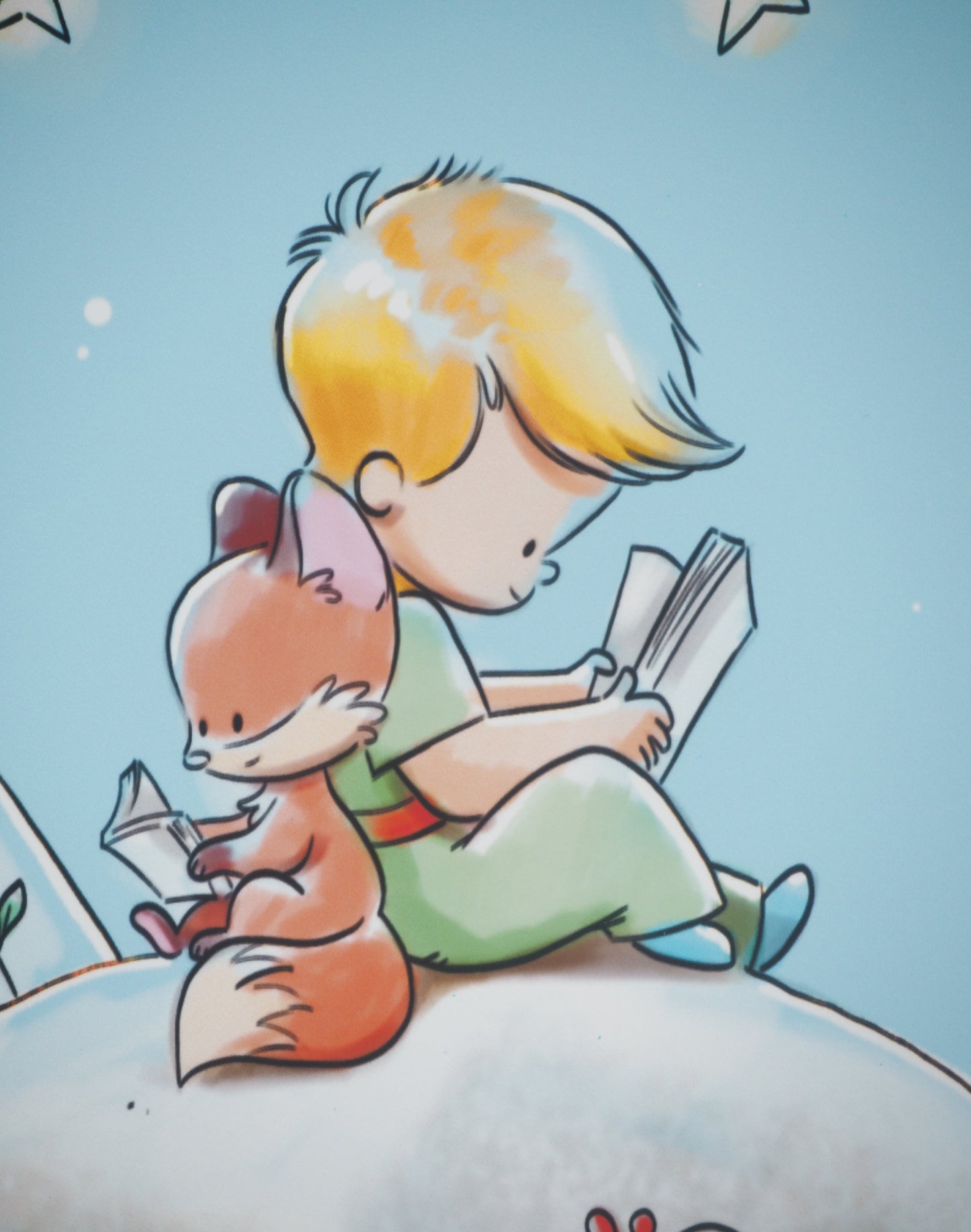 Antoine DE SAINT EXUPERY / Jordi NEF : Le Petit Prince sur la planète fleurie - Lithographie