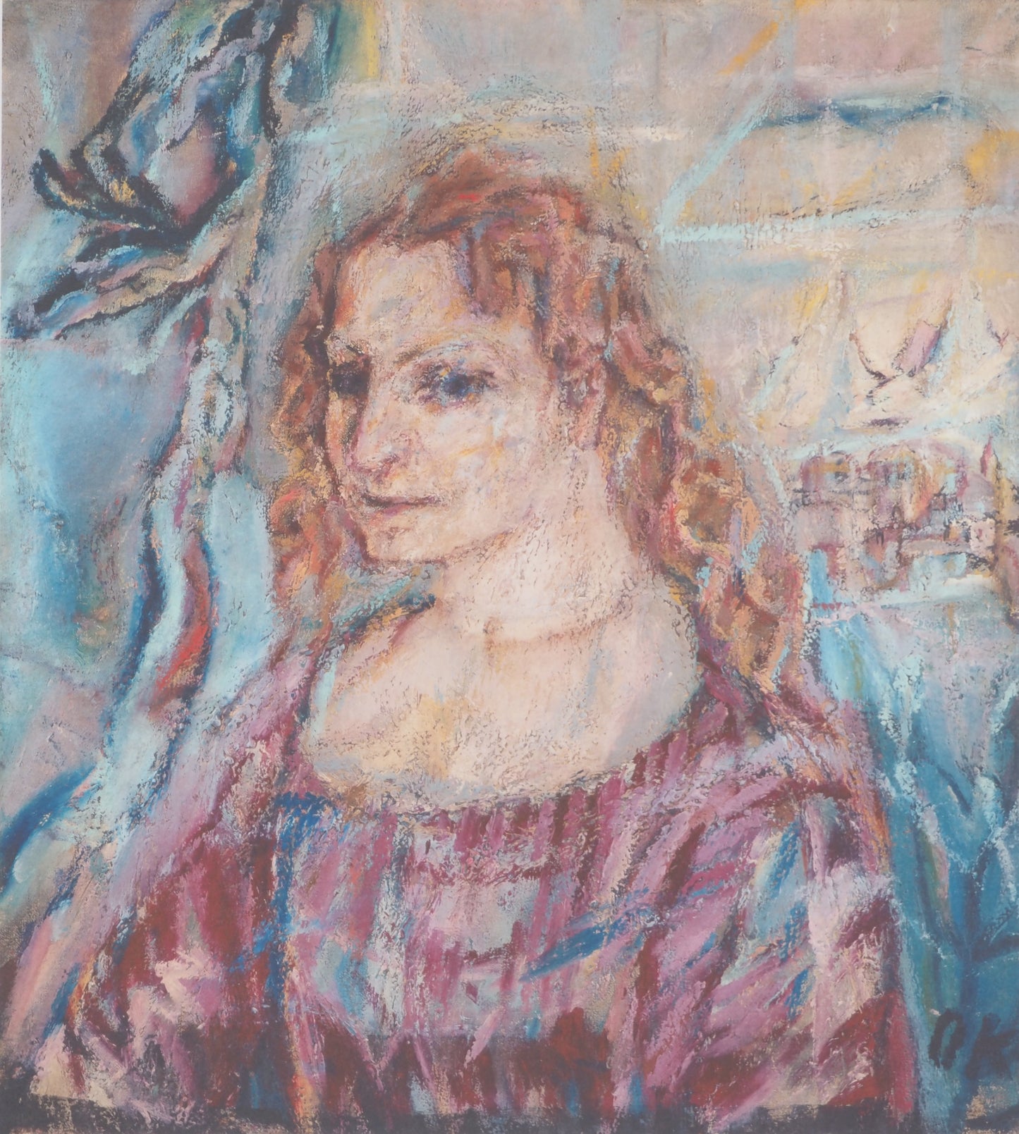 Oskar KOKOSCHKA : Portrait d'Alma Mahler - Lithographie signée