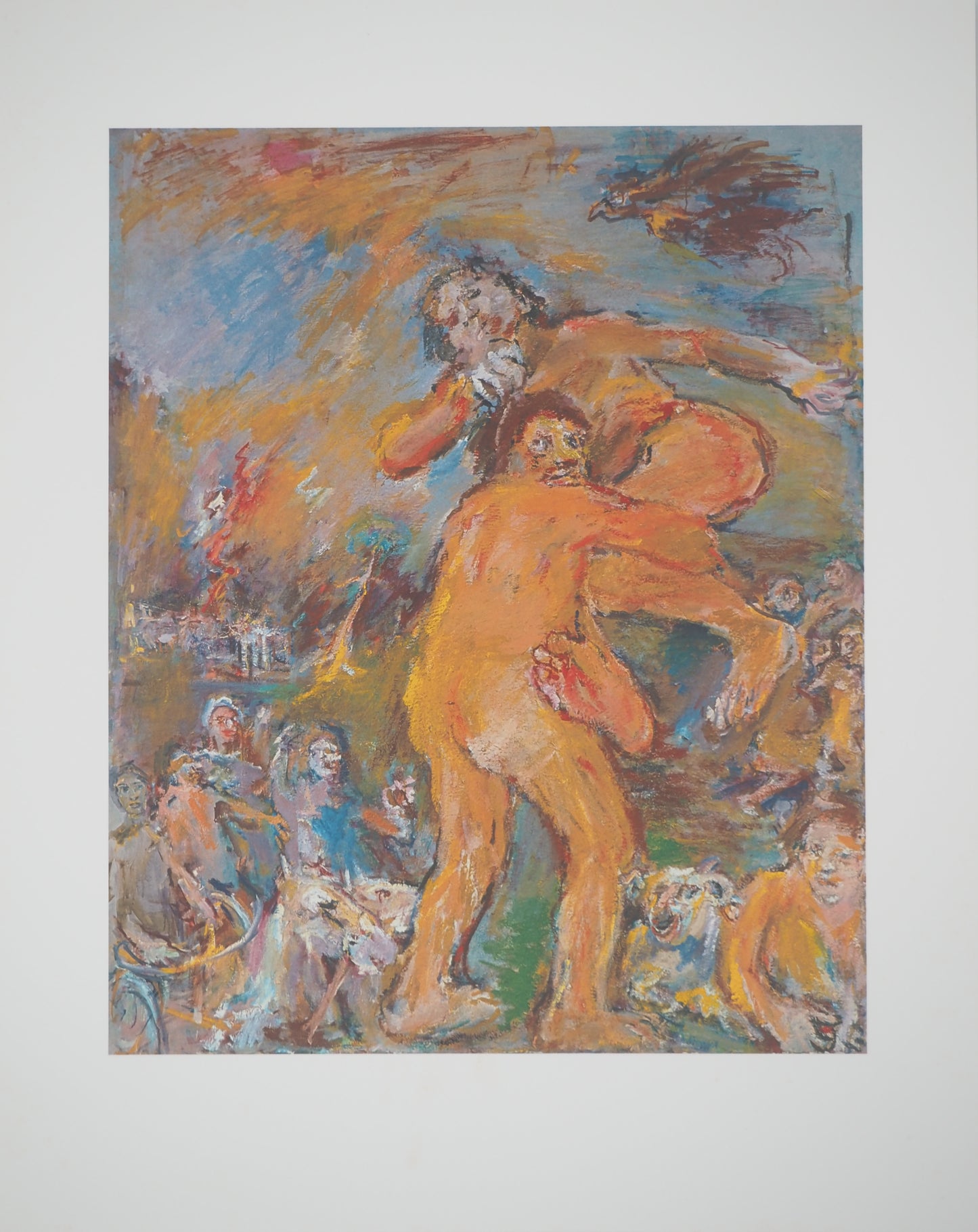 Oskar KOKOSCHKA : Thésée et Penthésilée - Lithographie