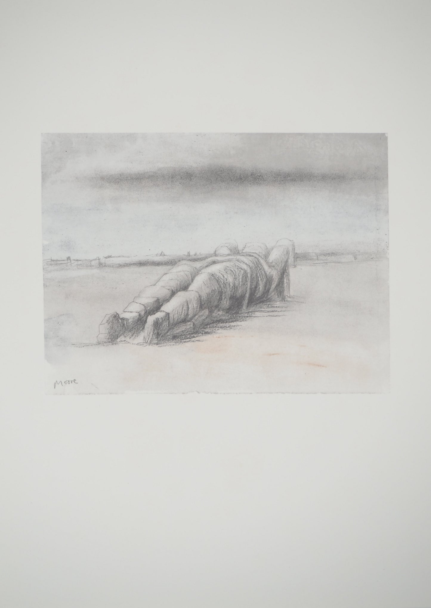 Henry MOORE : Le géant d'Agrigente - Lithographie signée