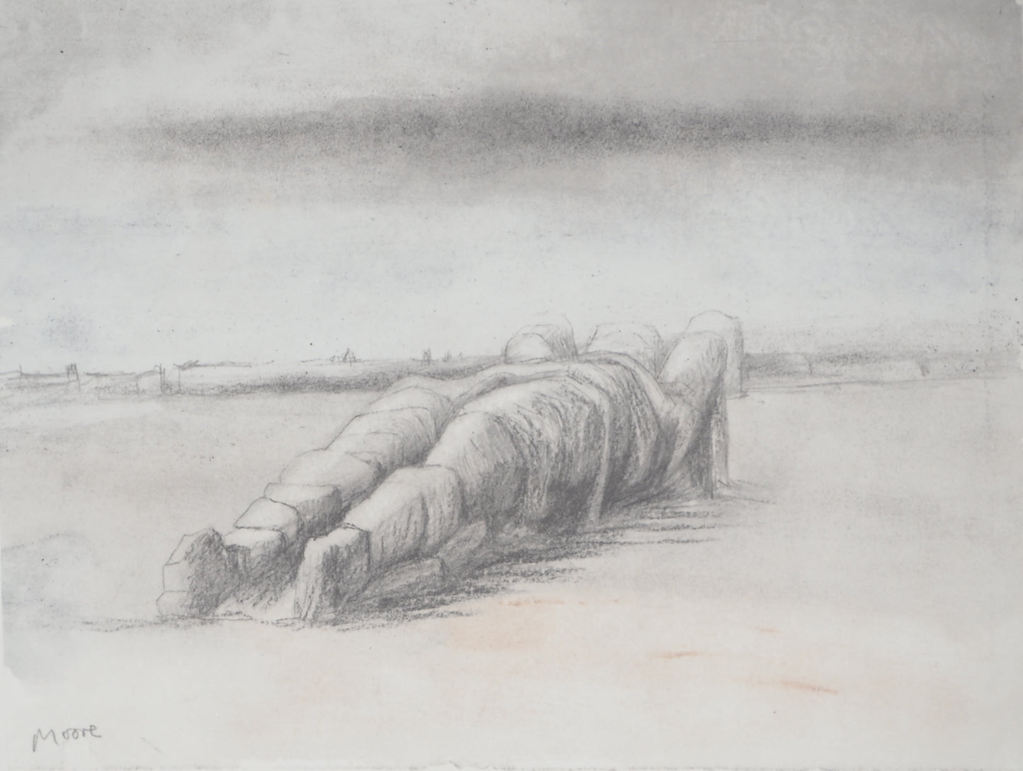 Henry MOORE : Le géant d'Agrigente - Lithographie signée