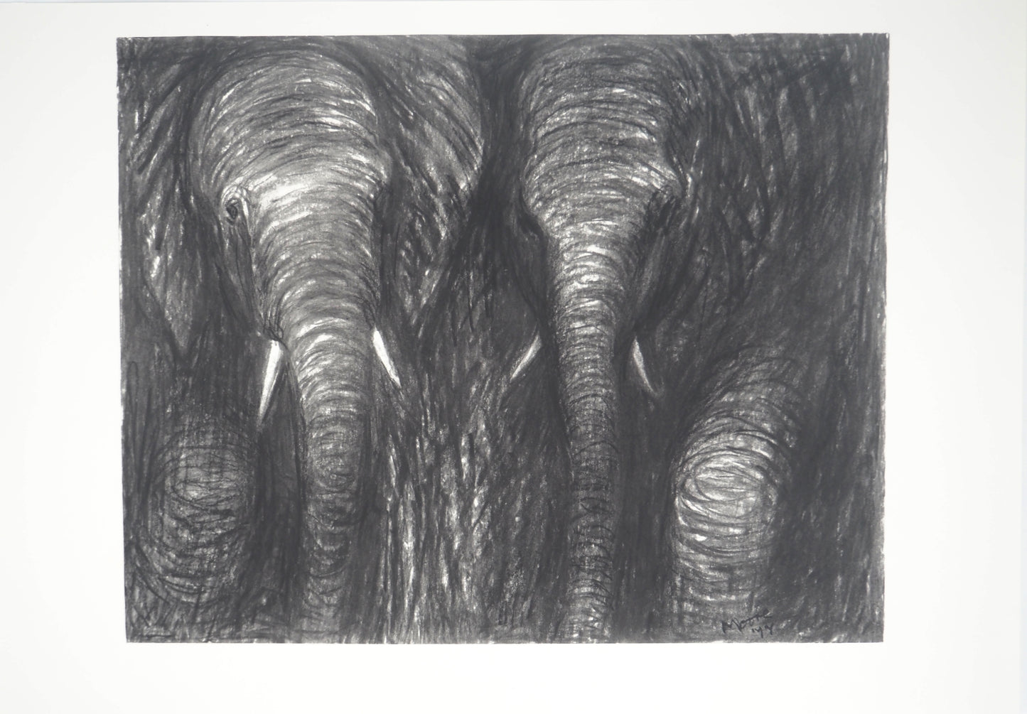 Henry MOORE : Eléphants dans la forêt - Lithographie signée