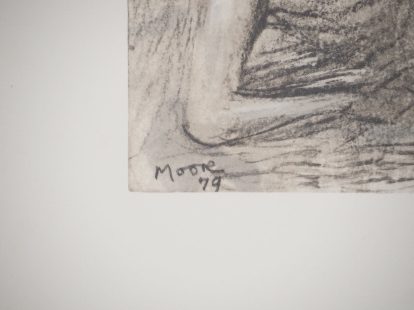 Henry MOORE: Young girl lying down - Signed lithograph