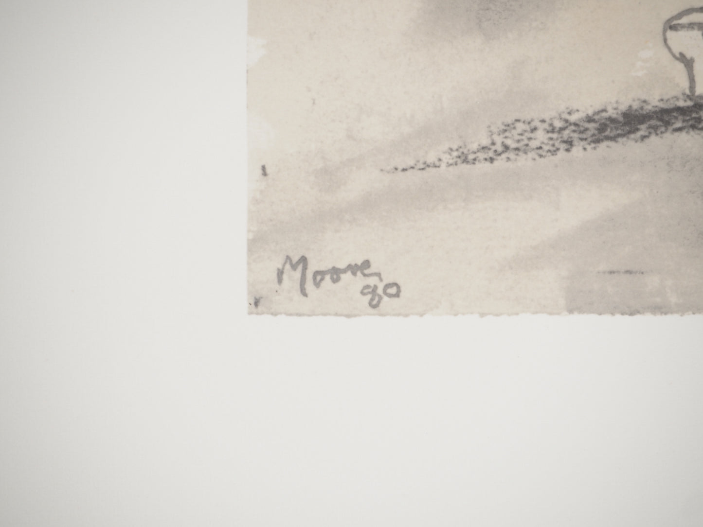 Henry MOORE : Femme jouant avec un chat - Lithographie signée