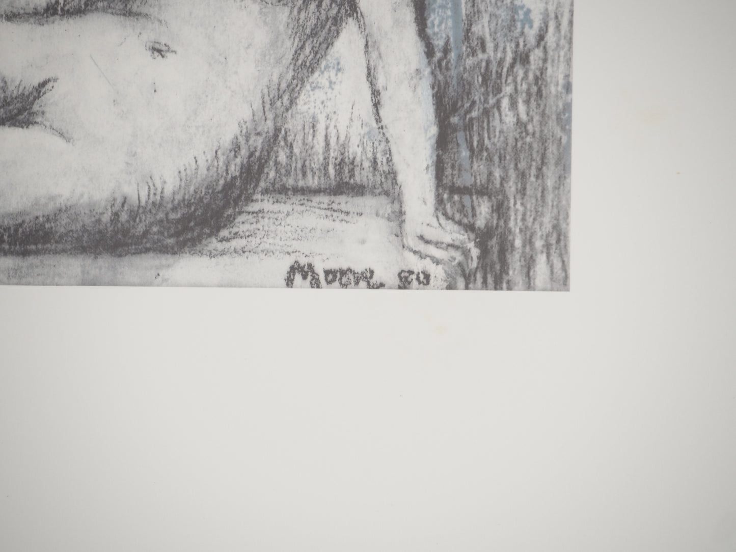 Henry MOORE : Nu assis - Lithographie signée