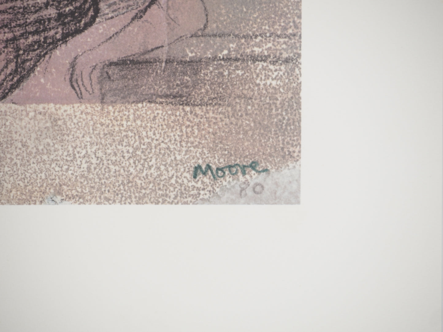 Henry MOORE : Figure couchée - Lithographie signée