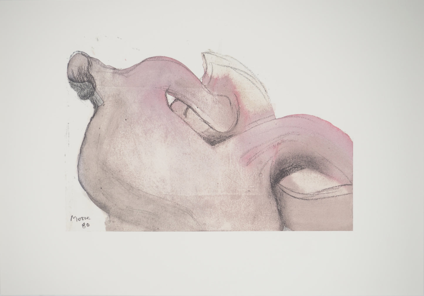 Henry MOORE : Femme de dos - Lithographie signée
