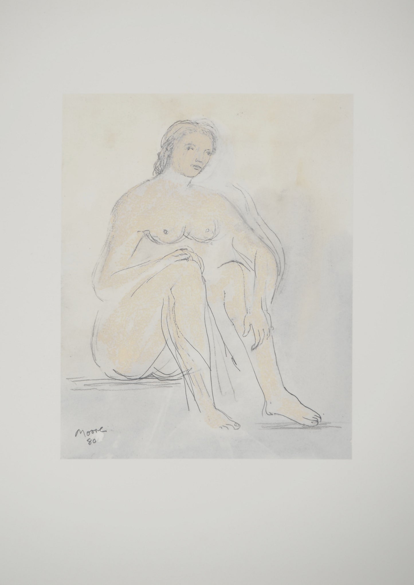 Henry MOORE : La jeune muse - Lithographie signée