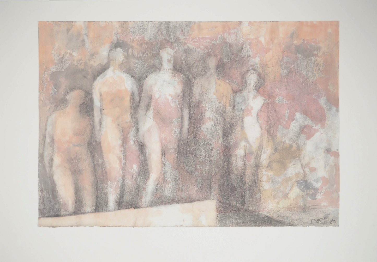 Henry MOORE : Modèles nus - Lithographie signée