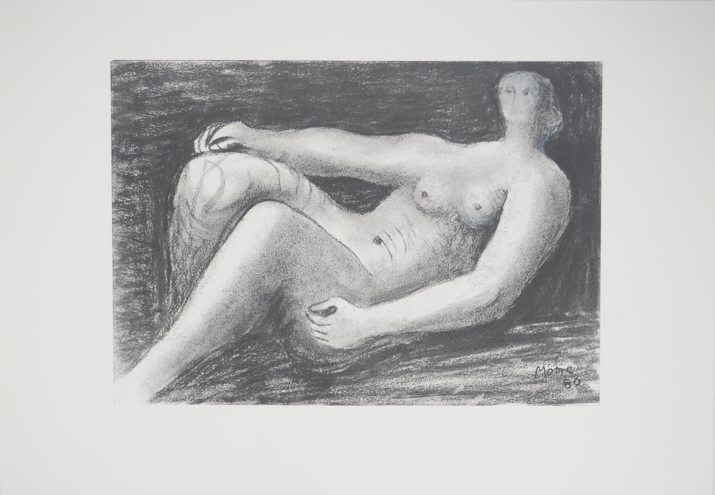 Henry MOORE : Le modèle - Lithographie signée