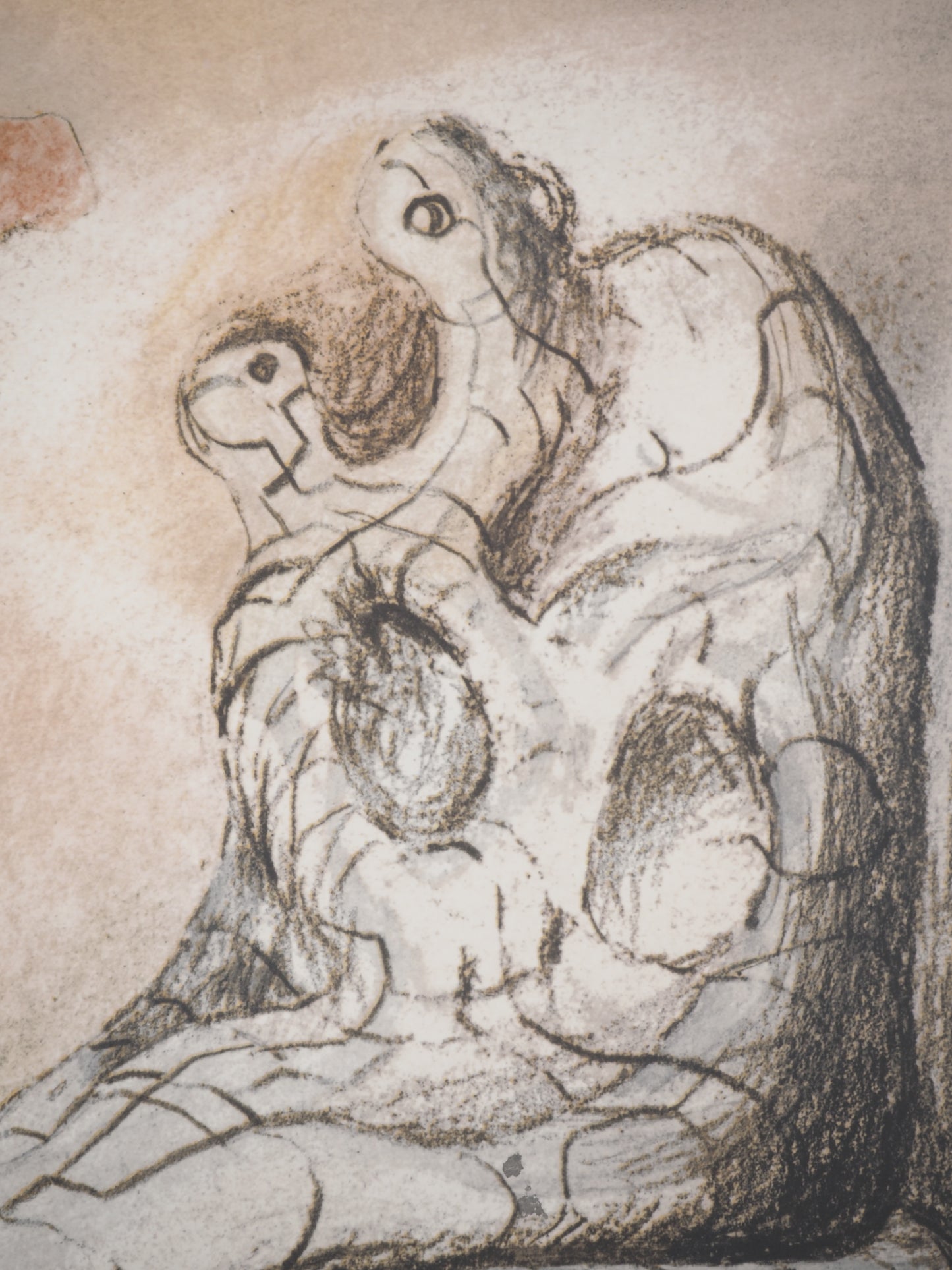 Henry MOORE : Mère et son enfant - Lithographie signée