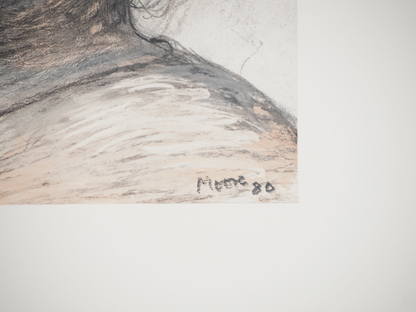 Henry MOORE : Portrait de femme - Lithographie signée