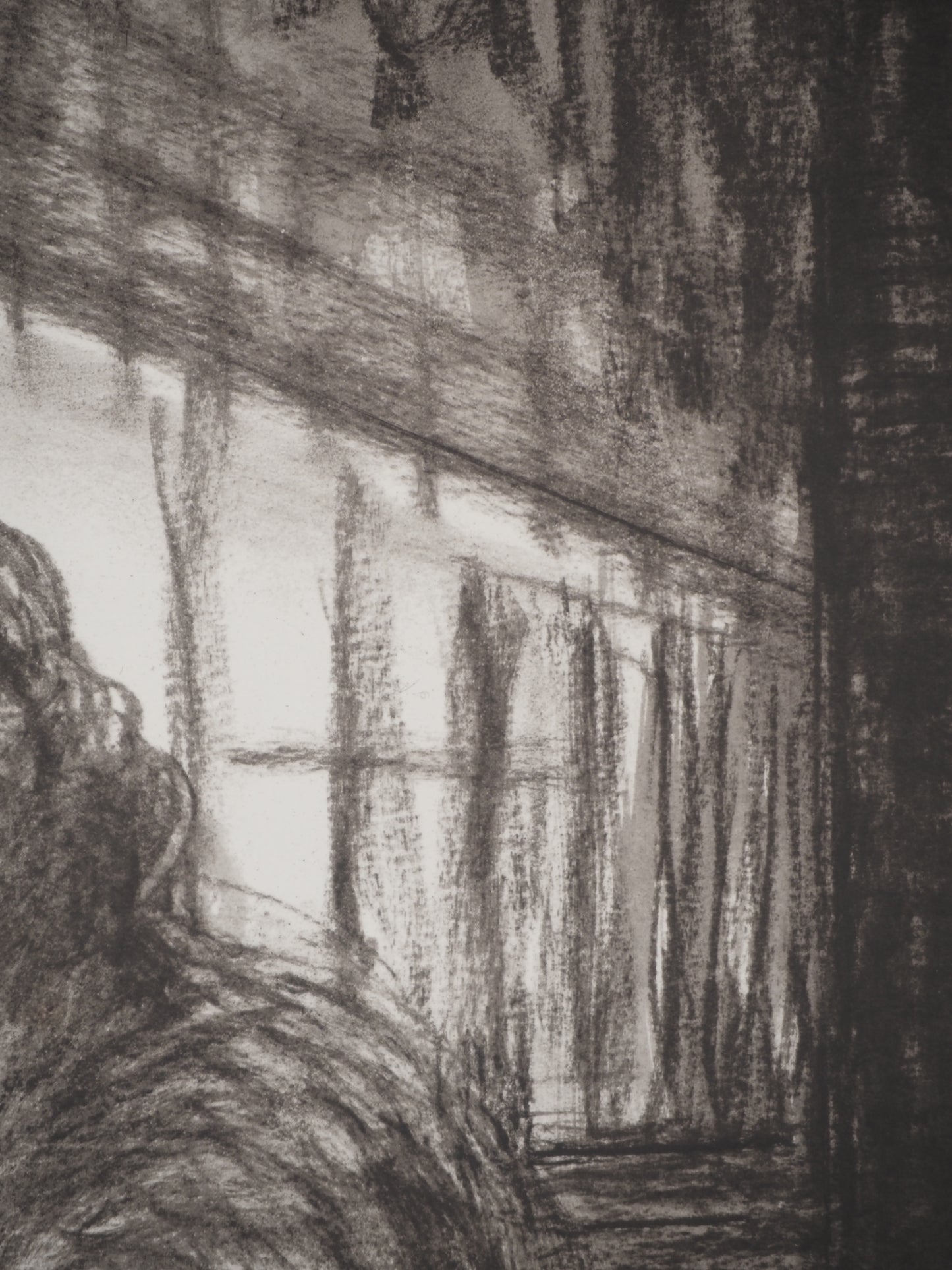 Henry MOORE : Jeune femme à la fenêtre - Lithographie signée