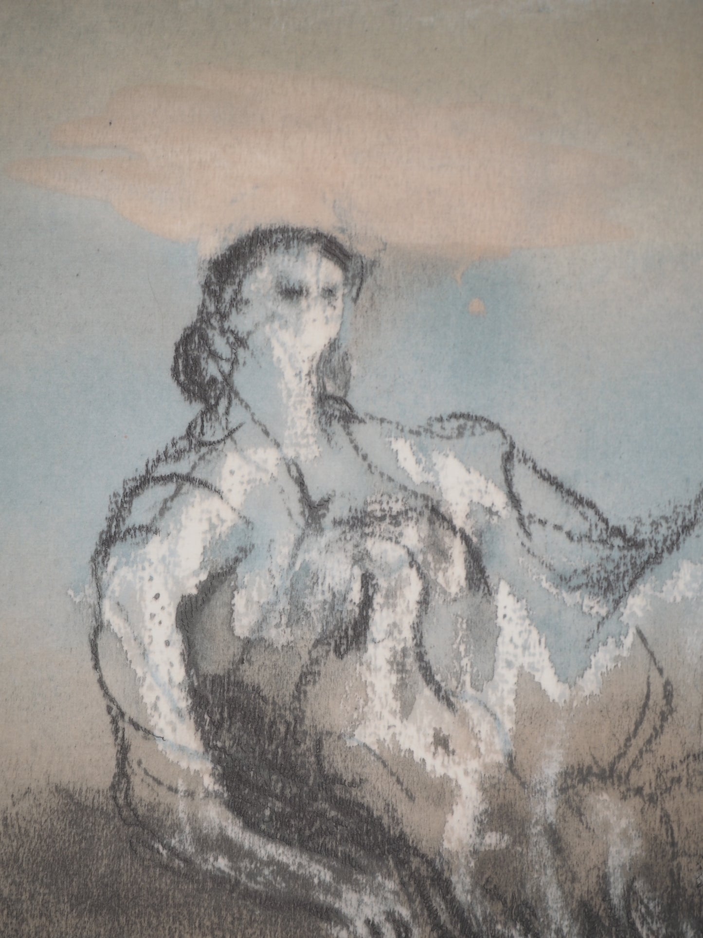 Henry MOORE : Coucher de soleil - Lithographie signée