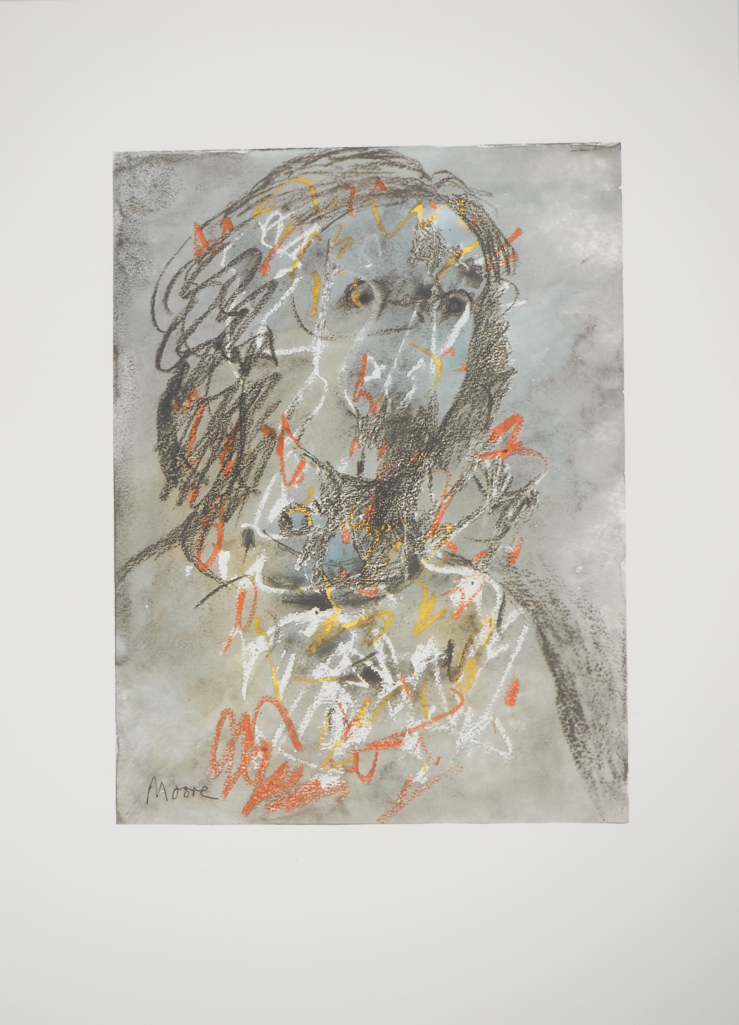 Henry MOORE : Portrait d'Alice - Lithographie signée