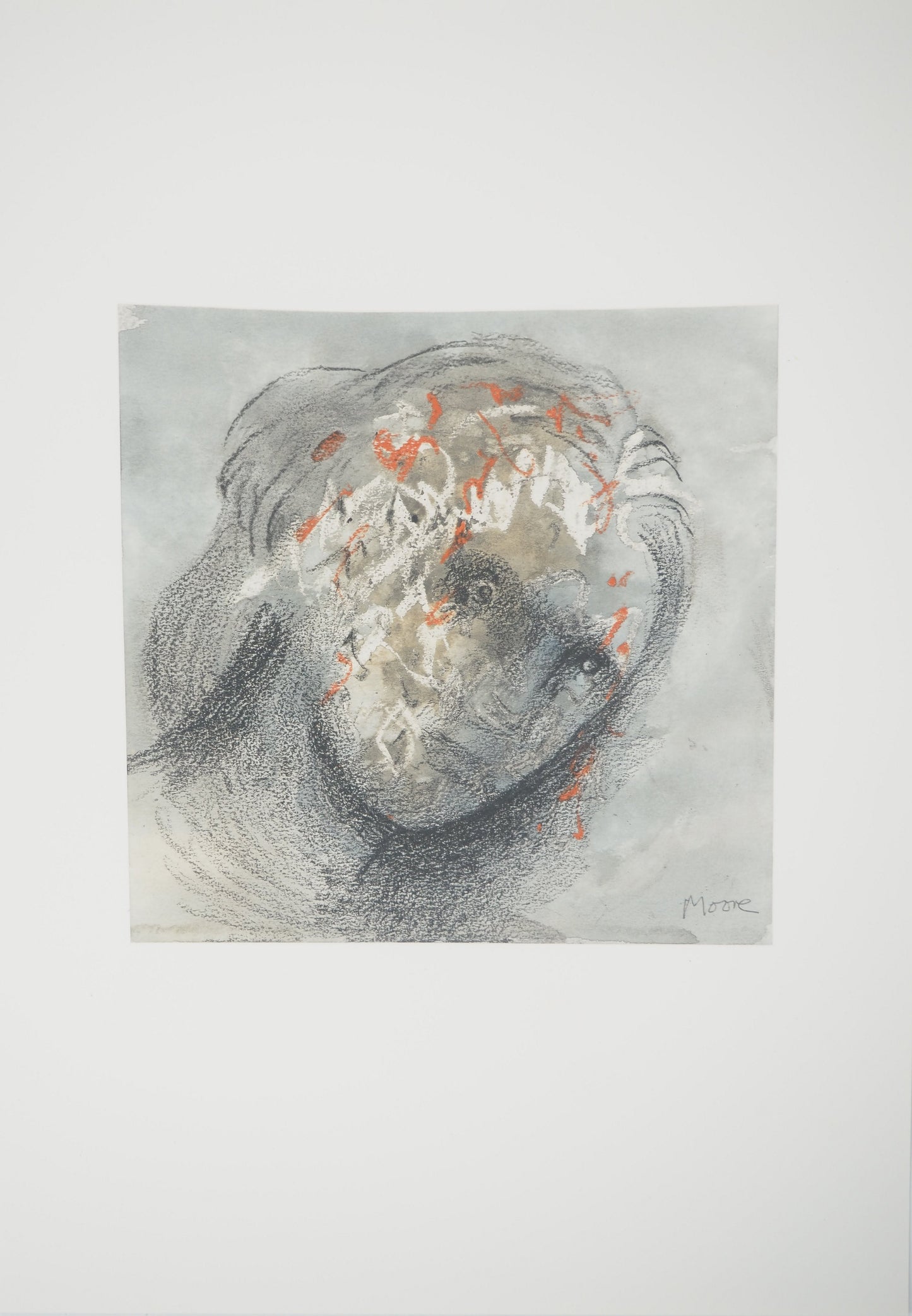 Henry MOORE : Alice de profil - Lithographie signée