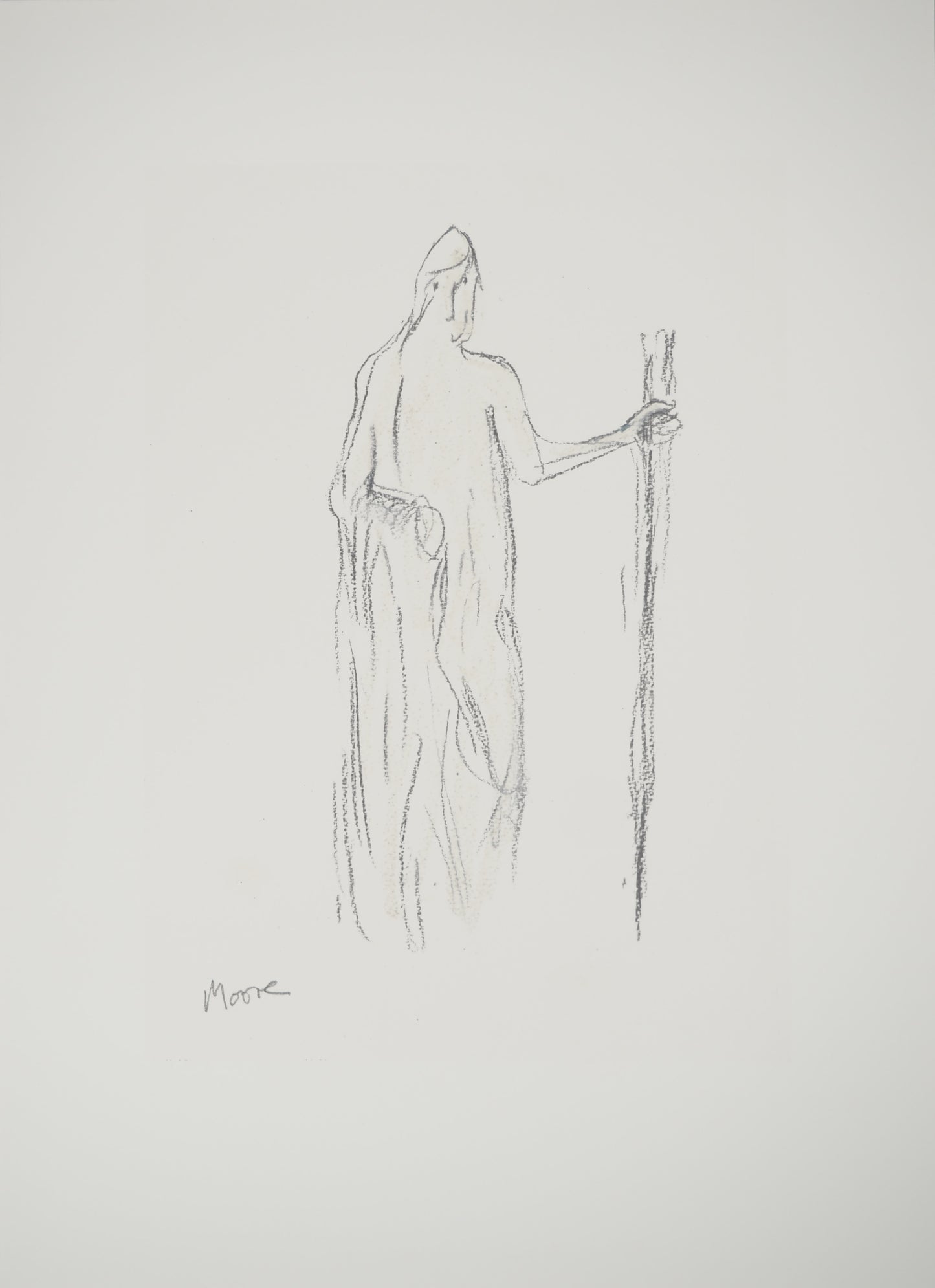 Henry MOORE : Le mendiant - Lithographie signée