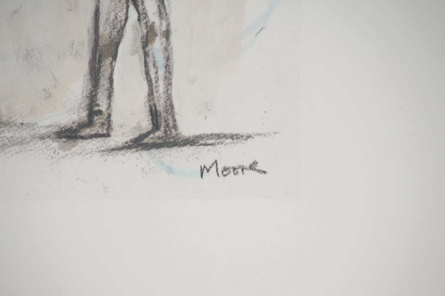 Henry MOORE : Les trois grandes figures - Lithographie signée