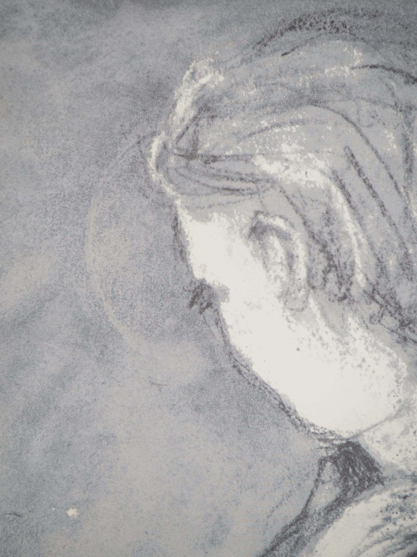 Henry MOORE : Portrait sans visage - Lithographie signée