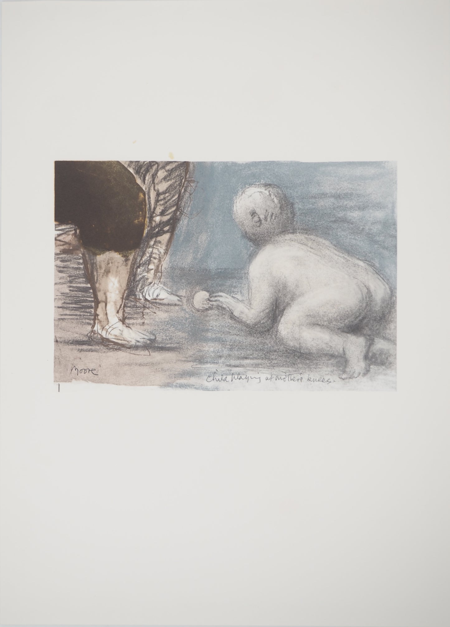 Henry MOORE : L'Enfance - Lithographie signée