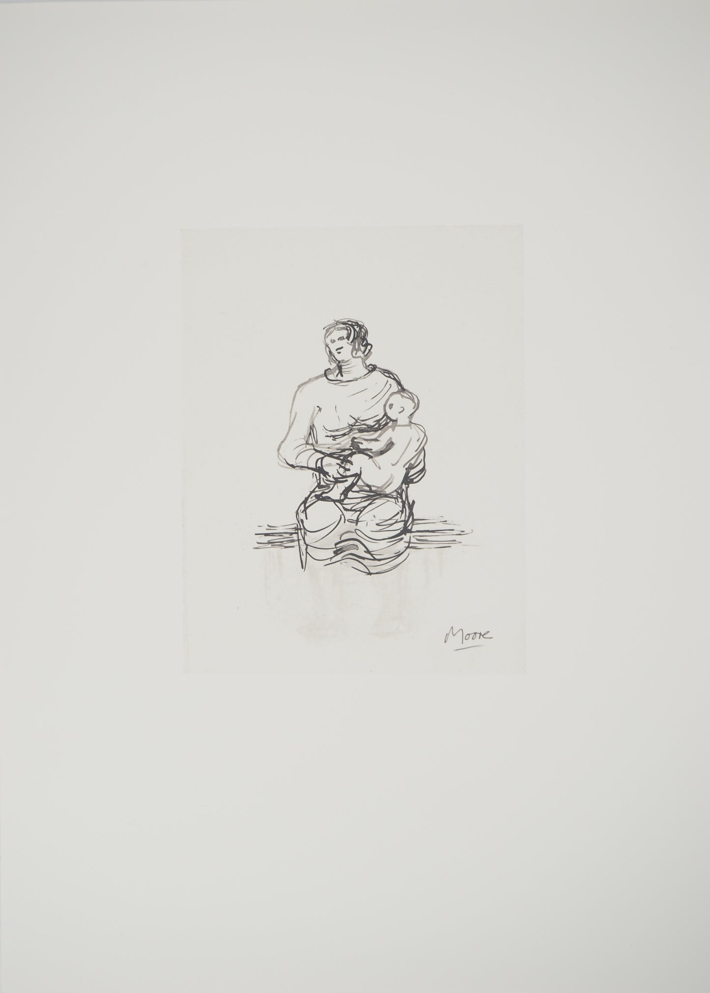 Henry MOORE : La Naissance - Lithographie signée