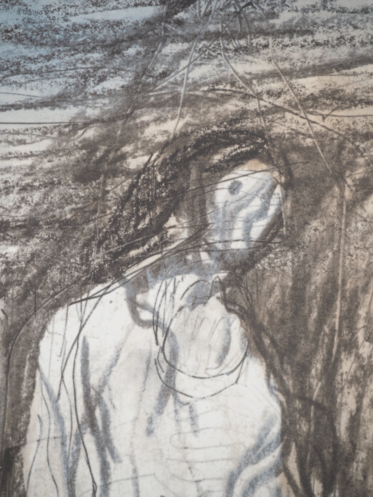 Henry MOORE : L'attente - Lithographie signée