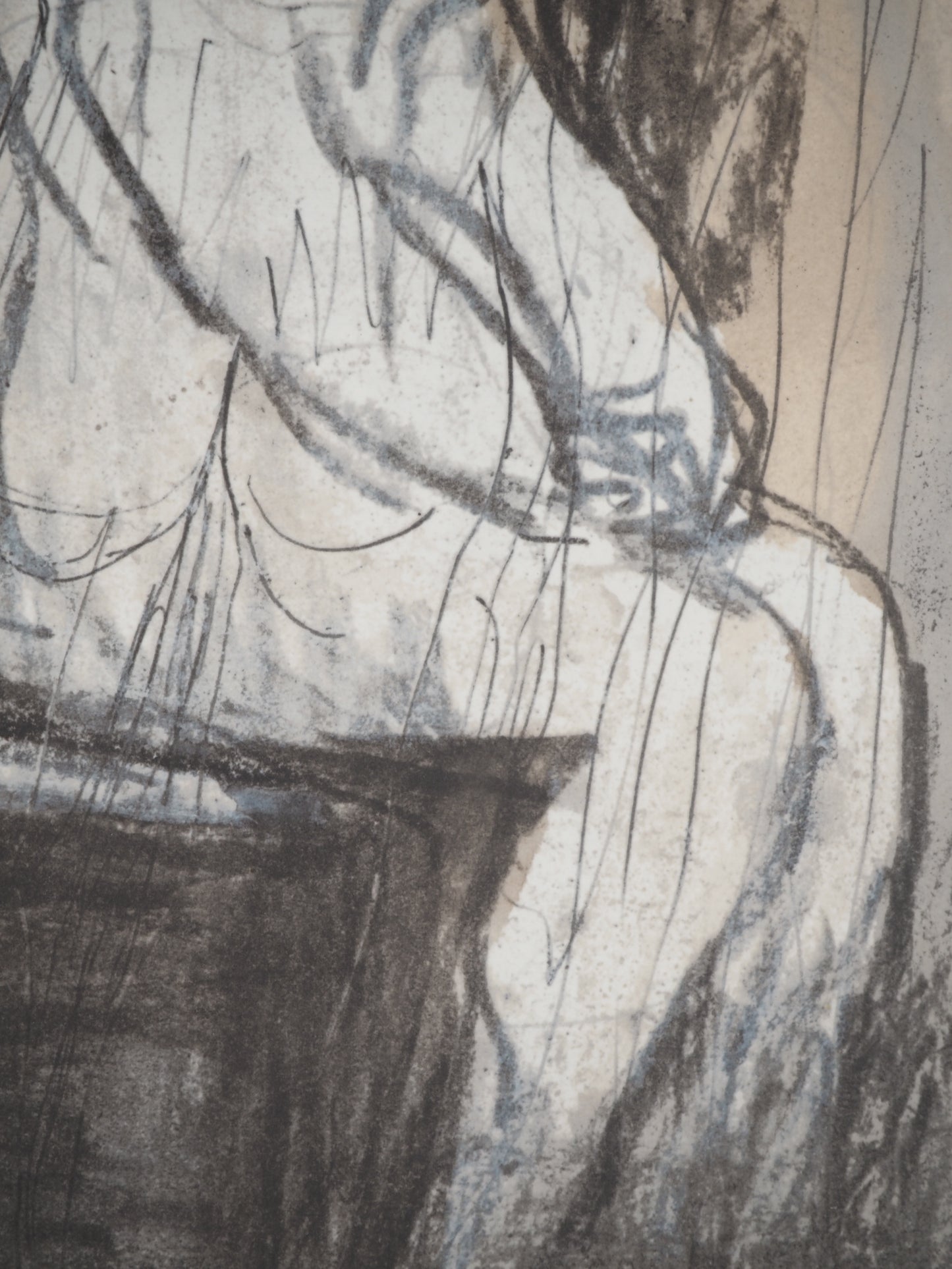 Henry MOORE : L'attente - Lithographie signée